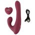 Javida - vibrador giratorio rojo con control remoto y brazo estimulador