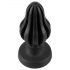 Plug anal suave 7cm, negro y texturizado