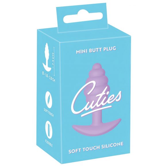 Cuties Mini Butt Plug - silicona anal lila (2,8cm)