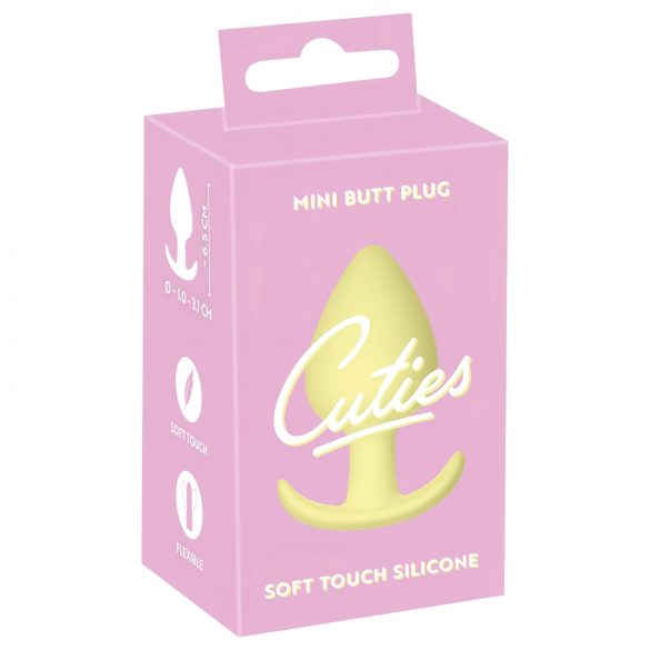 Mini Plug Anal de Silicona Cuties - Amarillo (3,1 cm)