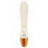 Vibrador con brazo clitoriano fosforescente blanco