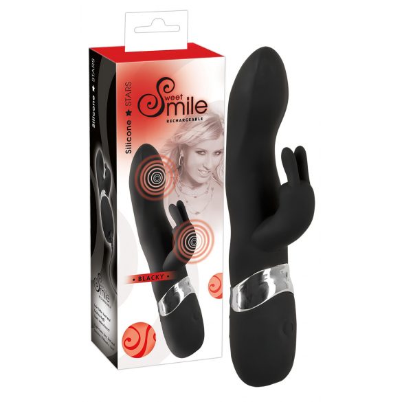 SMILE Blacky - Vibrador USB de doble motor (negro)