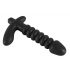 Vibrador Negro Terciopelo Acanalado - Mediano