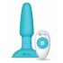 b-Vibe - vibrador anal turquesa con perlas giratorias recargable