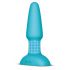 b-Vibe - vibrador anal turquesa con perlas giratorias recargable