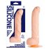 One Touch 8 - Vibrador silicona con testículos (natural)