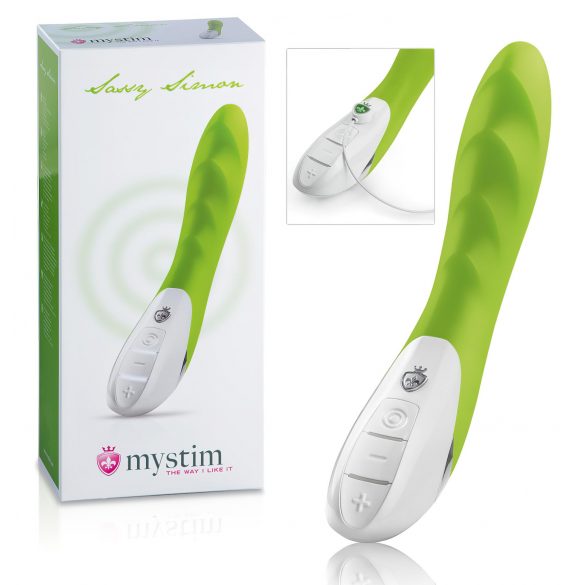 mystim Sassy Simon - vibrador dual motor (verde)