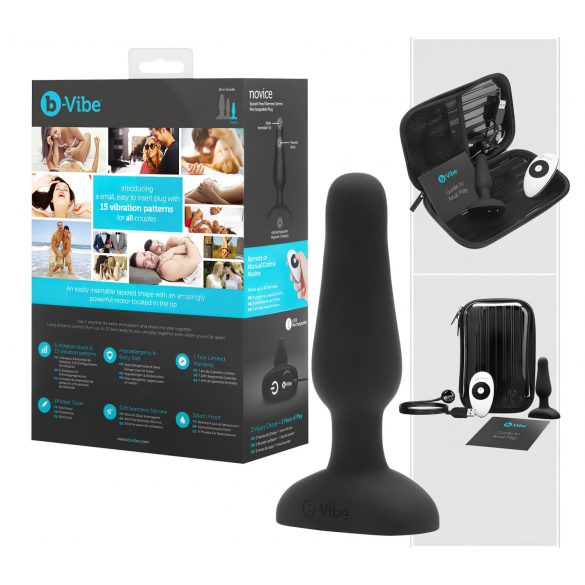 b-Vibe Novice - Vibrador anal para principiantes (negro)