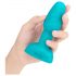 b-Vibe Rimming - Vibrador Anal con Perlas Giratorias (Turquesa)