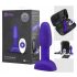 b-Vibe Rimming - Vibrador Anal con Perlas Giratorias (Morado)