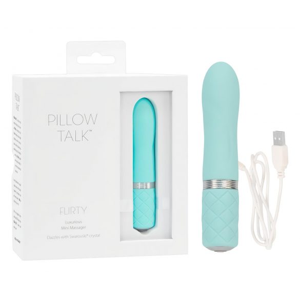 Pillow Talk Flirty - Vibrador recargable en barra (turquesa)