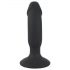 Black Velvet - vibrador anal con pene, recargable (negro)