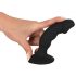 Black Velvet - vibrador anal con pene, recargable (negro)