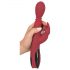 Vibrador calentador G-punto rojo giratorio empujador