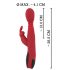 Vibrador calentador G-punto rojo giratorio empujador