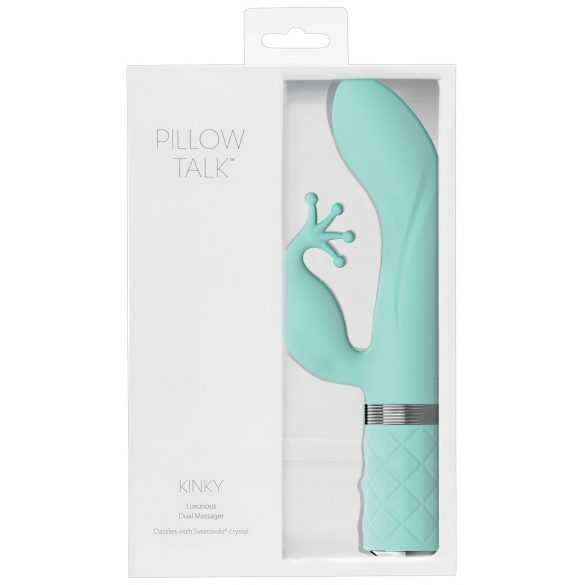 Pillow Talk Kinky - vibrador G-punto con doble motor (turquesa)