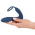 Plug prostático con anillo vibrador azul radio-controlado