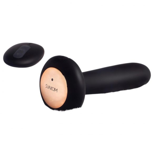 Svakom Primo - Vibrador anal negro recargable, impermeable y térmico