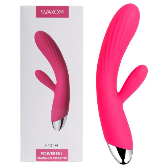 Ángel Svakom: vibrador rojo, resistente al agua y con calor.