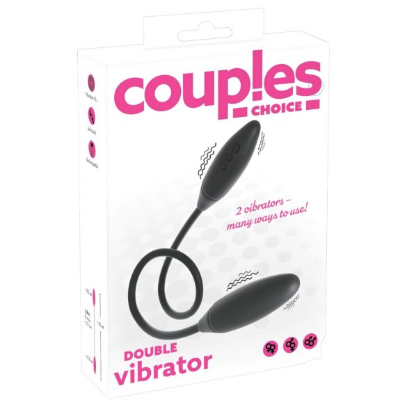 Elección de Parejas - Doble vibrador recargable (negro)