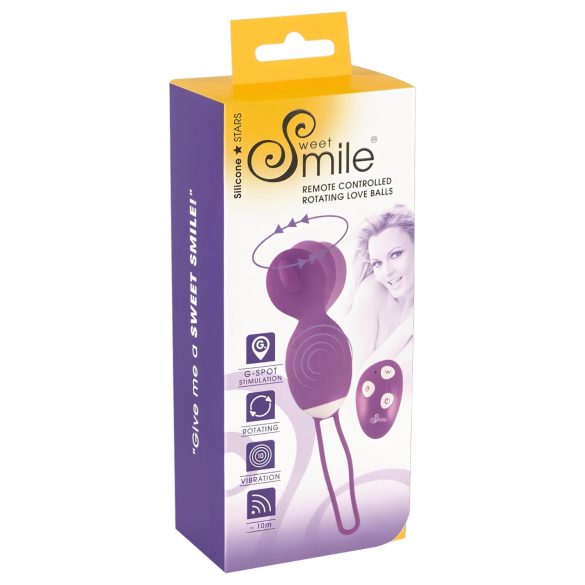 SMILE Bola Amor - huevo vibrador giratorio (lila)