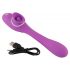 Vibrador 2 en 1 recargable - lila