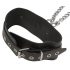 ZADO - Leather Neck-Wrist-Ankle Cuffs Set (Black) 