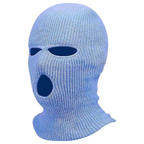 Balaclava tejido 3 aberturas (azul)