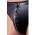 Tangas brillantes con strass negro y cremallera - XL