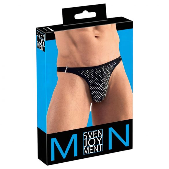 Svenjoyment - tanga masculino con strass (negro) - M