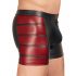 Boxer negro con cremalleras y detalles rojos