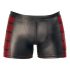 Boxer negro con cremalleras y detalles rojos