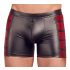 Boxer negro con cremalleras y detalles rojos - L