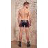 Boxer negro con cremalleras y detalles rojos - L