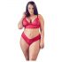 Cottelli Tallas Grandes - Conjunto de Sujetador de Encaje Suave (Rojo) - 3XL