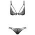 Obsessive Intensa - Set de sujetador doble cinta (negro) - L/XL