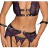 Cottelli Bondage - Conjunto de Lencería con Esposas (Negro-Morado) - XL