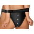 Cottelli Bondage - Conjunto sujetador brillante con esposas (negro) - M