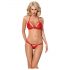 Conjunto encaje rojo con tiras Obsessive 838-SET-3 - L/XL