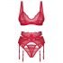 Set de lencería roja Cupido Desir - Obsessive - L/XL