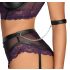 Cottelli Bondage: Conjunto de sujetador con esposas (negro-violeta)