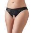 Cottelli Talla Grande - bikini de encaje con apertura (negro)