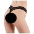 Cottelli - tanga encaje negro con doble perlas