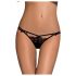 Obsessive Intensa - Tanga de Encaje Doble Tira (Negro) - L/XL