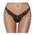 Cottelli - lujo tanga bordada con perlas (negra) - M/L