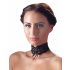 Cottelli - Ancho collar de encaje con cordones (negro)