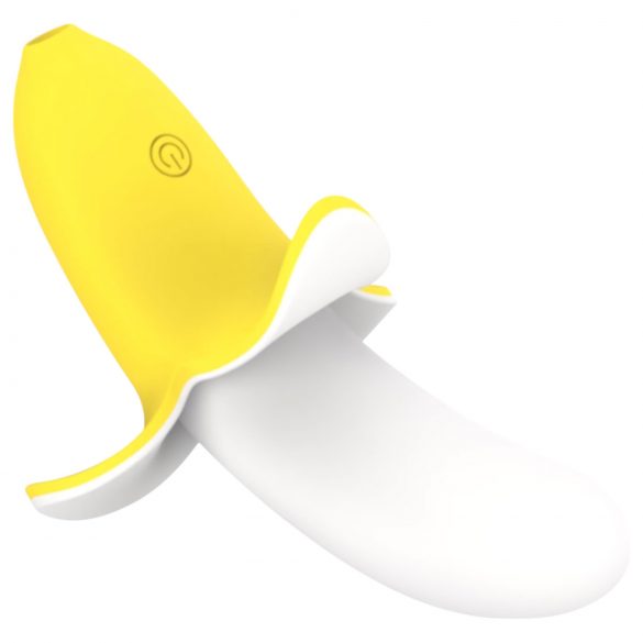 Lonely - vibrador plátano recargable y sumergible (amarillo-blanco)