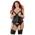 Cottelli Plus - Top con liguero ajustable (negro)