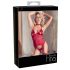 Abierta Fina - Shiny Chain Top and Thong (Red) 