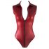 Cottelli Party - Brillante body sin mangas con cremallera (rojo)